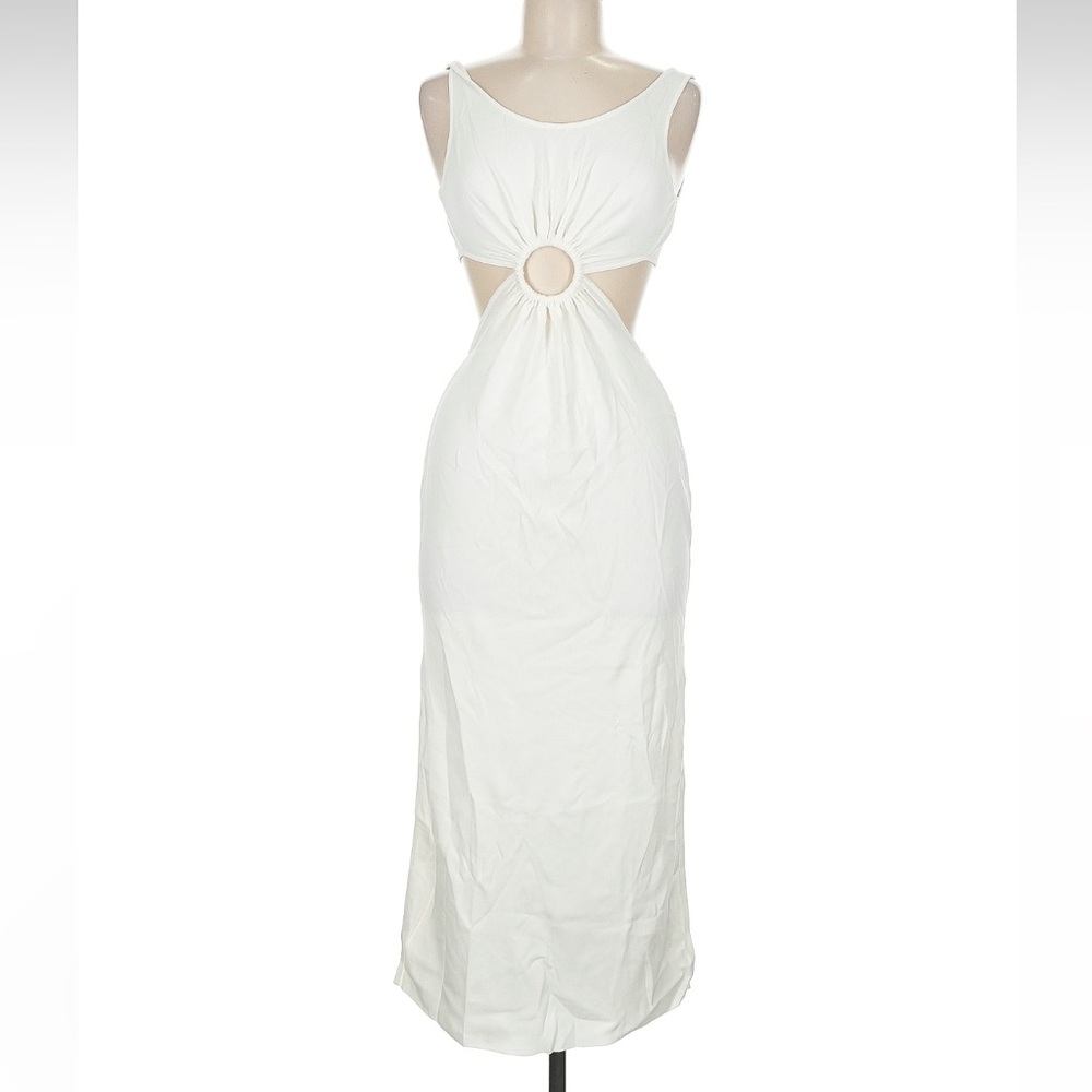 SOLID & STRIPED White Cutout Maxi Dress